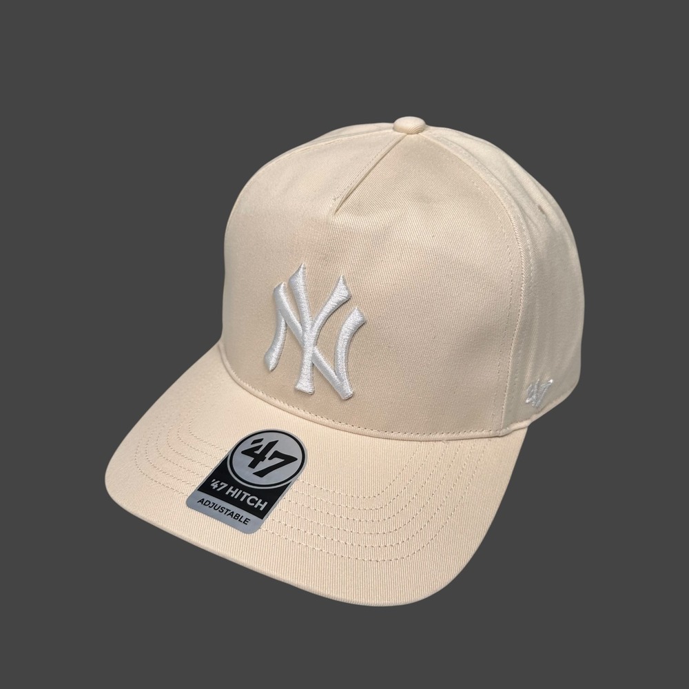 '47 Brand New York Yankees Hat Mens OSFA Natural/Beige Hitch Snapback MLB Cap